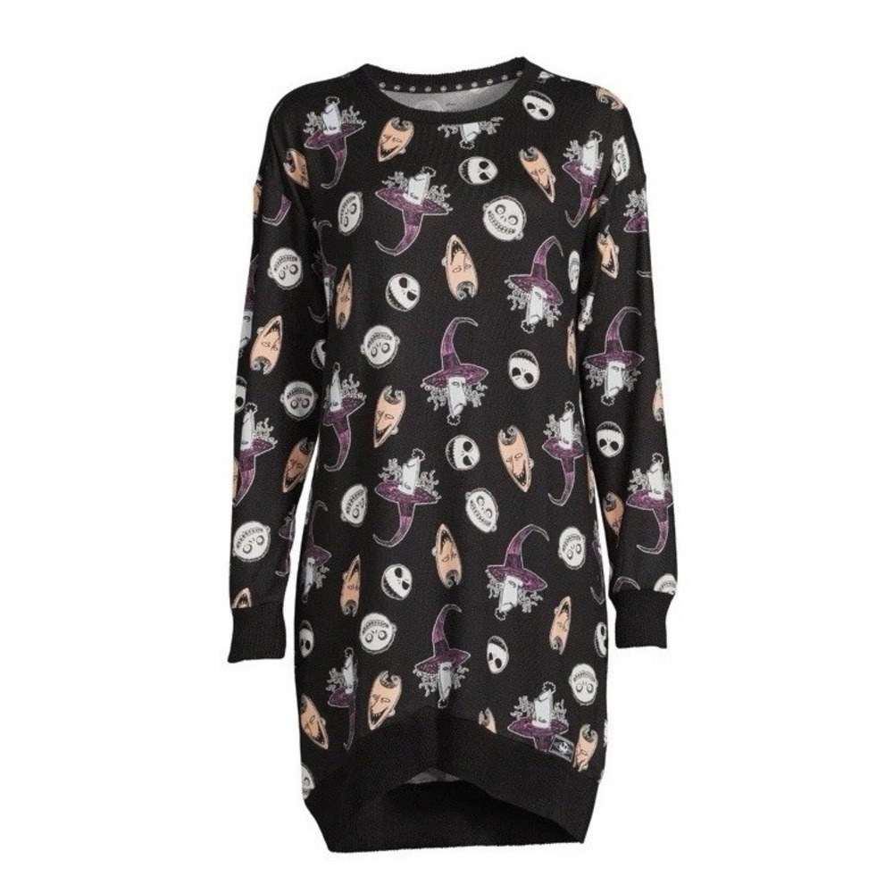 The Nightmare Before Christmas Sleep Shirt Womens XS Jack Skellington Sally - Picture 3 of 11